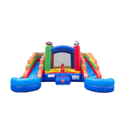 16FT Sports Castle Bounce House With Double Water Slides (SAK17635) - Inflatable Bouncers | Patioza