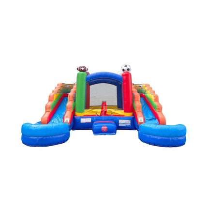 16FT Sports Castle Bounce House With Double Water Slides (SAK17635) - Inflatable Bouncers | Patioza