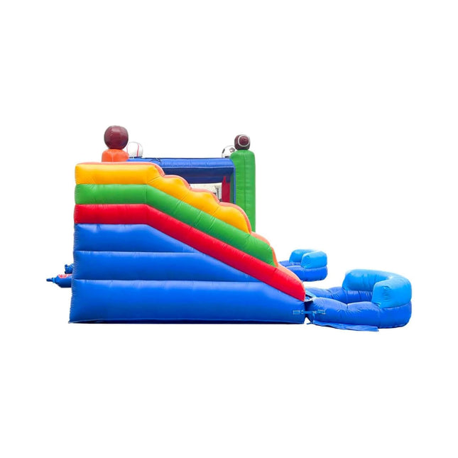 16FT Sports Castle Bounce House With Double Water Slides (SAK17635) - Inflatable Bouncers | Patioza