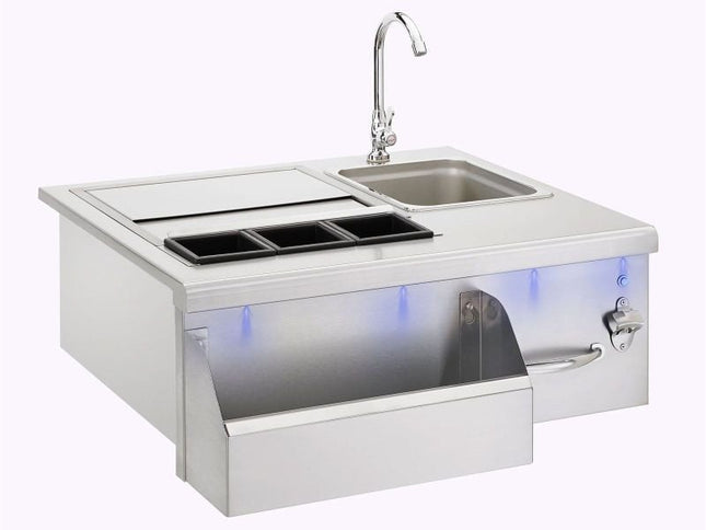 Summerset 30-Inch Beverage & Prep Station with LED Lights - Sink | Patioza