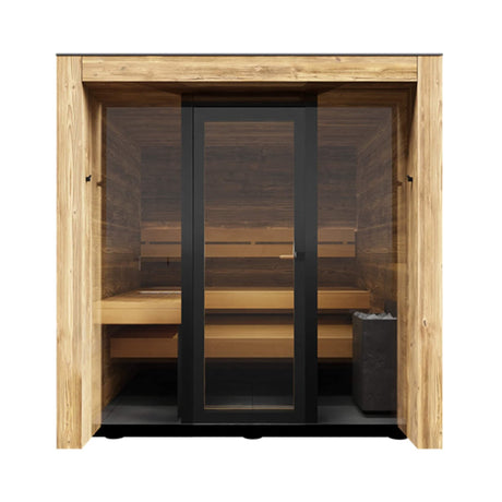 ThermaSol Fortis Fully - Assembled 4 - Person Outdoor Sauna Cabin [Made - To - Order] [14 - FORTIS] (SAK35896) - Saunas | Patioza