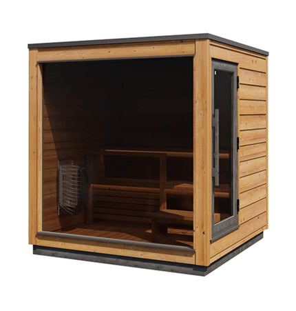 ThermaSol Nordic Dawn 4 - Person Fully - Assembled Outdoor Sauna Cabin [Made - To - Order] [14 - KIR - 4555] (SAK82057) - Saunas | Patioza