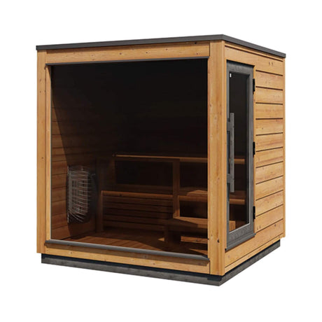 ThermaSol Nordic Dawn 4 - Person Fully - Assembled Outdoor Sauna Cabin [Made - To - Order] [14 - KIR - 4555] (SAK82057) - Saunas | Patioza