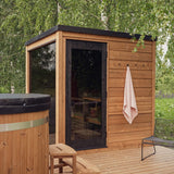 ThermaSol Nordic Dawn 4 - Person Fully - Assembled Outdoor Sauna Cabin [Made - To - Order] [14 - KIR - 4555] (SAK82057) - Saunas | Patioza