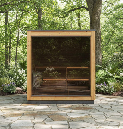 ThermaSol Nordic Dawn 4 - Person Fully - Assembled Outdoor Sauna Cabin [Made - To - Order] [14 - KIR - 4555] (SAK82057) - Saunas | Patioza