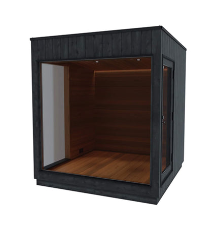 ThermaSol Nordic Misty Outdoor Lounge Medium Sauna Cabin (SAK57649) - Saunas | Patioza