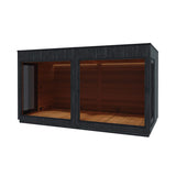 ThermaSol Nordic Misty XL Lounge 2 - Entrance Outdoor Sauna Cabin [Made - To - Order] (SAK72368) - Saunas | Patioza