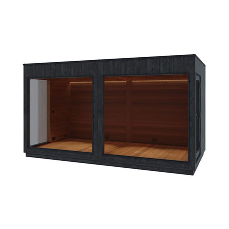 ThermaSol Nordic Misty XL Lounge 2 - Entrance Outdoor Sauna Cabin [Made - To - Order] (SAK72368) - Saunas | Patioza