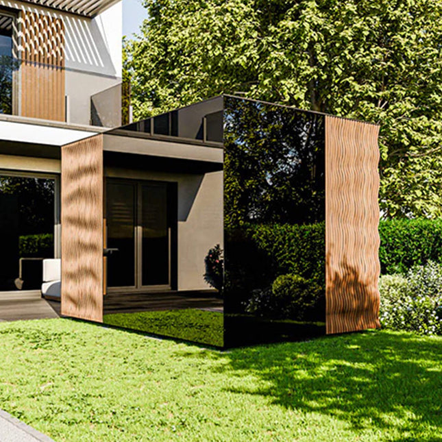 ThermaSol Ombra Fully - Assembled 5 - Person Outdoor Sauna Cabin [Made - To - Order] [14 - OMBRA] (SAK63017) - Saunas | Patioza