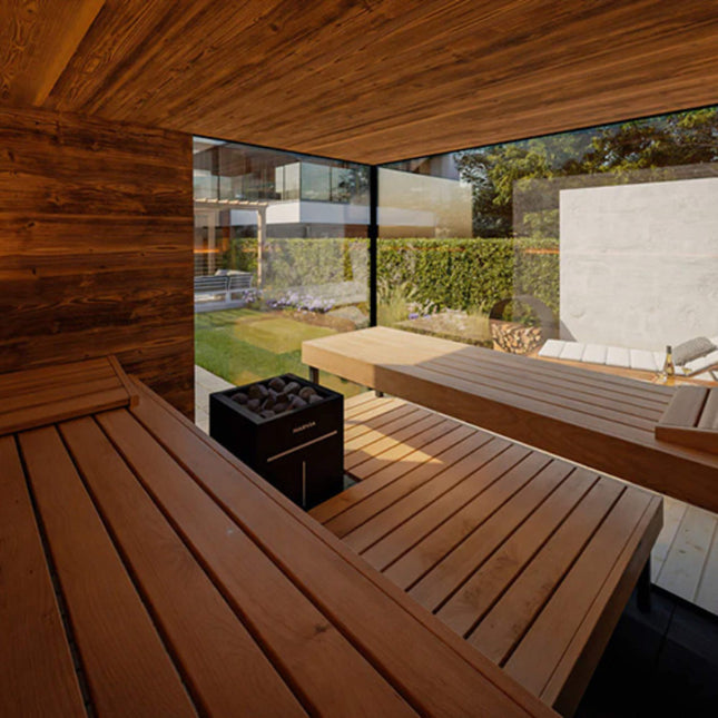 ThermaSol Ombra Fully - Assembled 5 - Person Outdoor Sauna Cabin [Made - To - Order] [14 - OMBRA] (SAK63017) - Saunas | Patioza