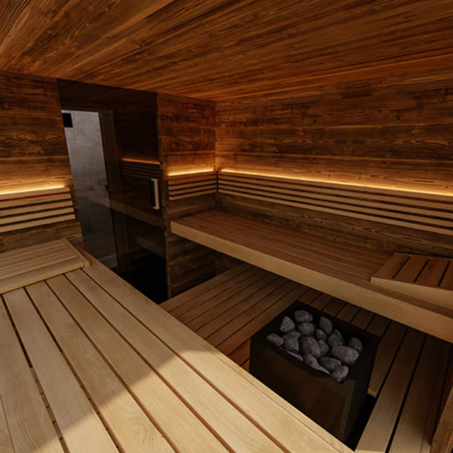 ThermaSol Ombra Fully - Assembled 5 - Person Outdoor Sauna Cabin [Made - To - Order] [14 - OMBRA] (SAK63017) - Saunas | Patioza