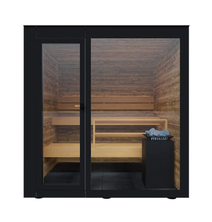 ThermaSol Spectra 4 - Person Fully - Assembled Outdoor Sauna Cabin [Made - To - Order] [14 - SPECTRA] (SAK46921) - Saunas | Patioza