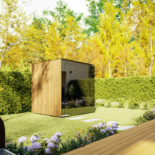 ThermaSol Spectra 4 - Person Fully - Assembled Outdoor Sauna Cabin [Made - To - Order] [14 - SPECTRA] (SAK46921) - Saunas | Patioza