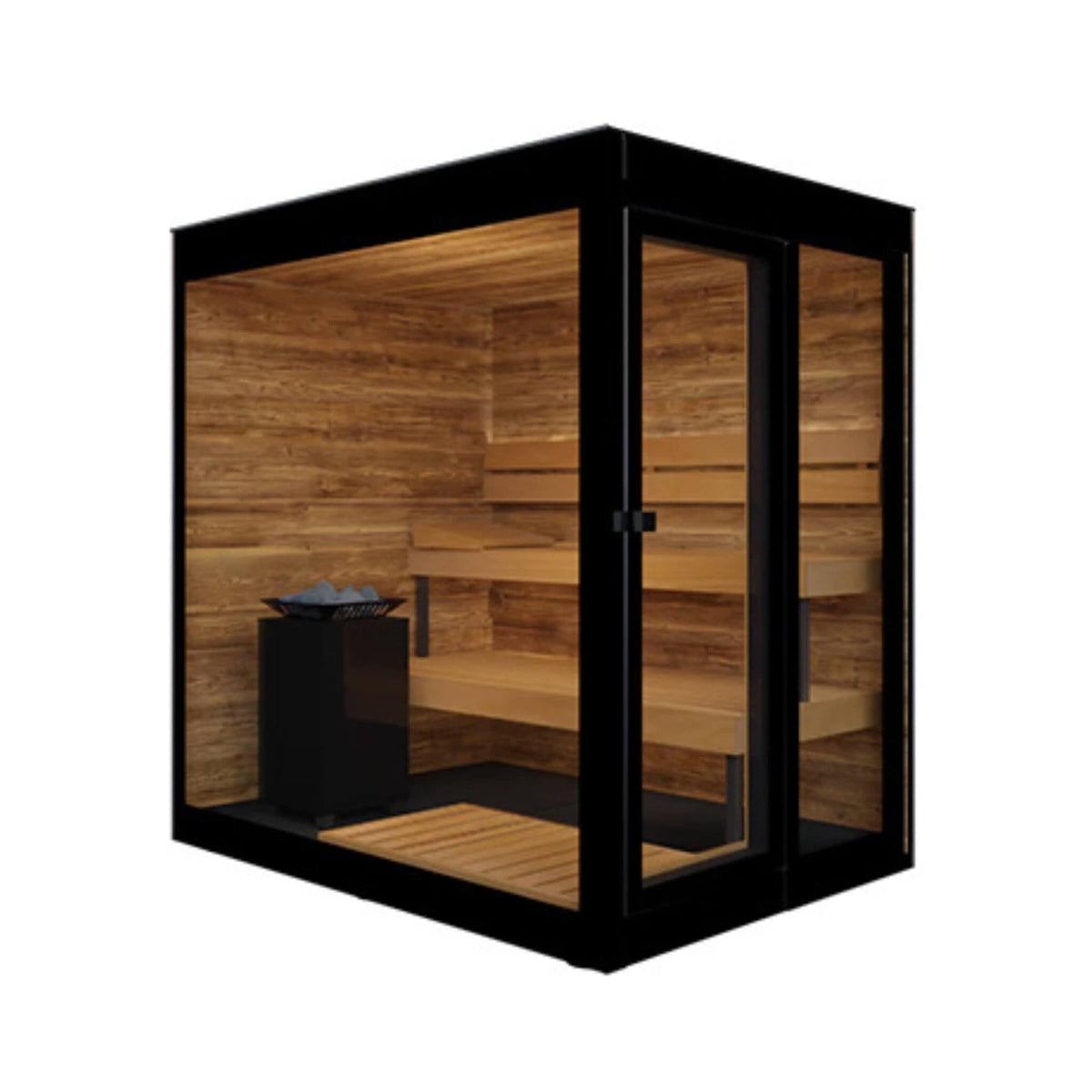 ThermaSol Vera 3 - Person Fully - Assembled Outdoor Sauna Cabin [Made - To - Order] [14 - VERADL/R] (SAK30752) - Saunas | Patioza