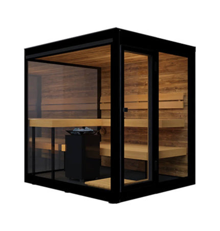 ThermaSol Vue 4 - Person Outdoor Mirrored Glass Sauna [Made - To - Order] [14 - VUEDL/R] (SAK84963) - Saunas | Patioza