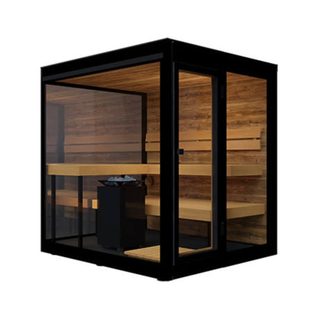 ThermaSol Vue 4 - Person Outdoor Mirrored Glass Sauna [Made - To - Order] [14 - VUEDL/R] (SAK84963) - Saunas | Patioza