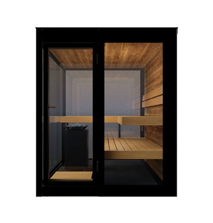 ThermaSol Vue 4 - Person Outdoor Mirrored Glass Sauna [Made - To - Order] [14 - VUEDL/R] (SAK84963) - Saunas | Patioza