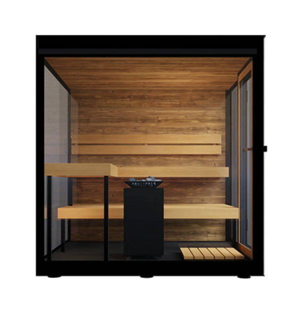 ThermaSol Vue 4 - Person Outdoor Mirrored Glass Sauna [Made - To - Order] [14 - VUEDL/R] (SAK84963) - Saunas | Patioza