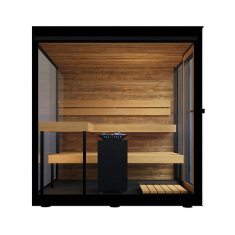 ThermaSol Vue 4 - Person Outdoor Mirrored Glass Sauna [Made - To - Order] [14 - VUEDL/R] (SAK84963) - Saunas | Patioza