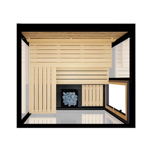 ThermaSol Vue 4 - Person Outdoor Mirrored Glass Sauna [Made - To - Order] [14 - VUEDL/R] (SAK84963) - Saunas | Patioza