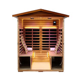 Thermora Kairo 4 - Person Outdoor Infrared Hemlock Sauna With Tempered Glass Door (SAK82140) - Outdoor Saunas | Patioza