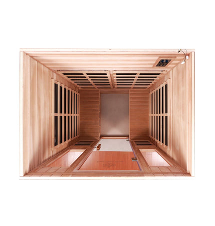 Thermora Kairo 4 - Person Outdoor Infrared Hemlock Sauna With Tempered Glass Door (SAK82140) - Outdoor Saunas | Patioza