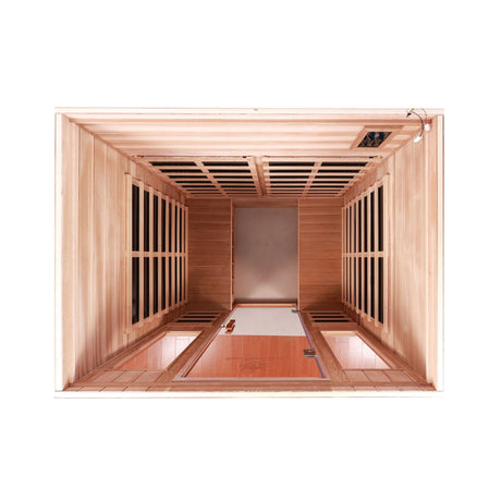 Thermora Kairo 4 - Person Outdoor Infrared Hemlock Sauna With Tempered Glass Door (SAK82140) - Outdoor Saunas | Patioza