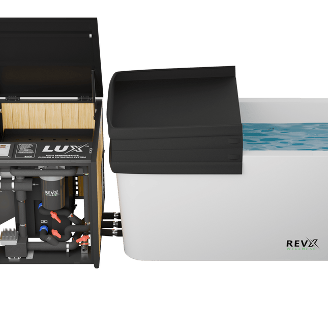 RevX Acrylic X Tub Cold Plunge + LUX High Performance Chiller and Filtration System - | Patioza