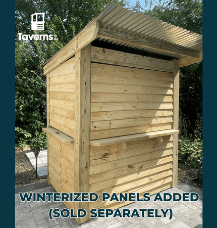 7 x 5 Temple Bar Deluxe (SMALL) - Outdoor Bar Structures | Patioza