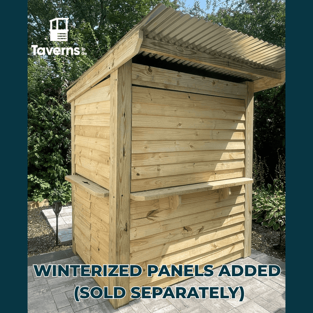 7 x 5 Temple Bar Deluxe (SMALL) - Outdoor Bar Structures | Patioza