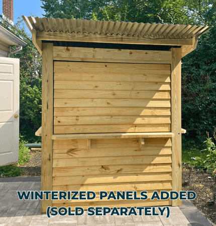 7 x 5 Temple Bar Deluxe (SMALL) - Outdoor Bar Structures | Patioza