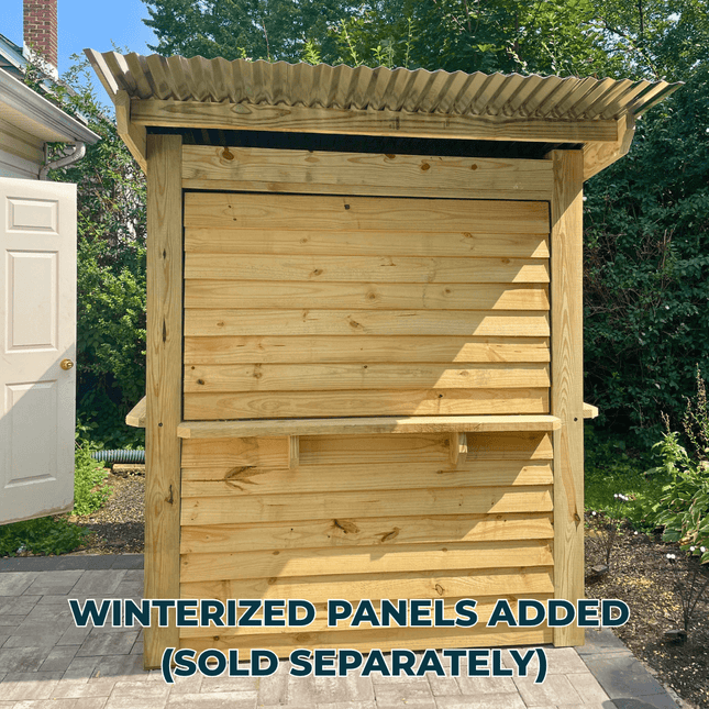 7 x 5 Temple Bar Deluxe (SMALL) - Outdoor Bar Structures | Patioza