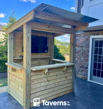 7 x 5 Temple Bar Deluxe (SMALL) - Outdoor Bar Structures | Patioza