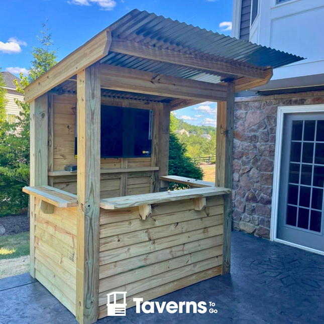 7 x 5 Temple Bar Deluxe (SMALL) - Outdoor Bar Structures | Patioza