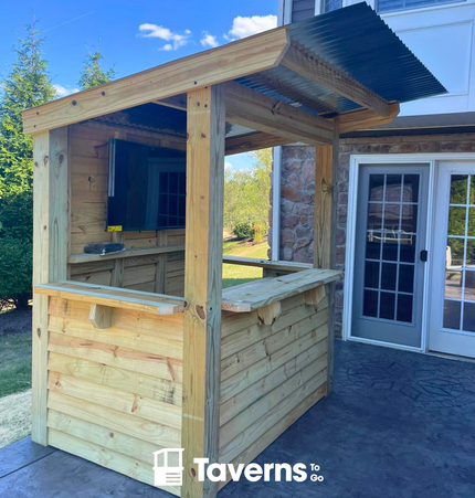 7 x 5 Temple Bar Deluxe (SMALL) - Outdoor Bar Structures | Patioza