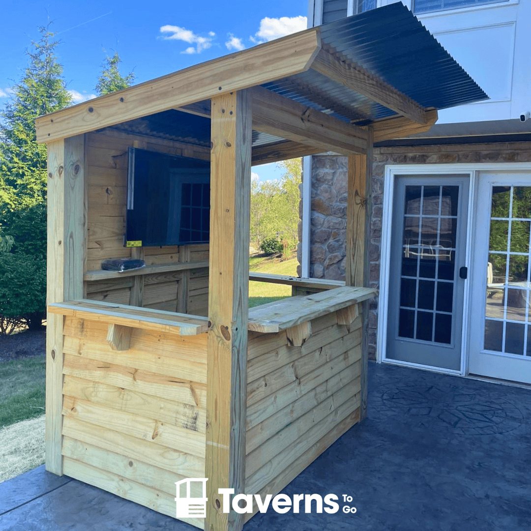 7 x 5 Temple Bar Deluxe (SMALL) - Outdoor Bar Structures | Patioza