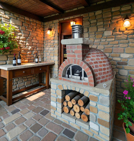 Traditional Wood Fired Brick Pizza Oven - New Haven Rustico