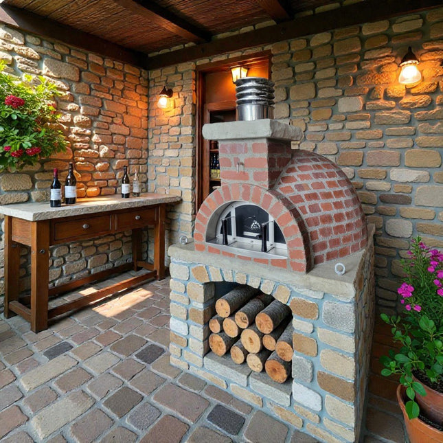 Traditional Wood Fired Brick Pizza Oven - New Haven Rustico - Traditional Wood Fired Brick Oven | Patioza