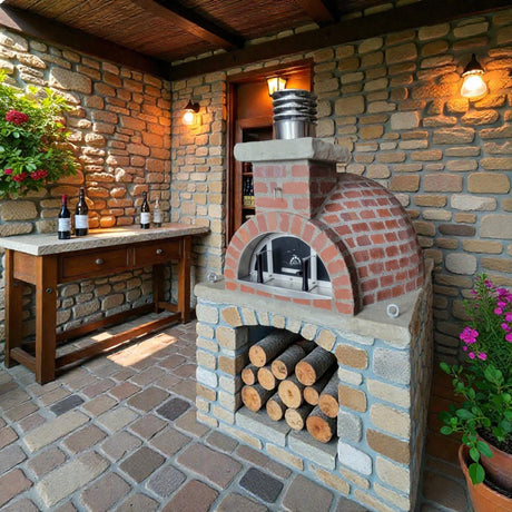 Traditional Wood Fired Brick Pizza Oven - New Haven Rustico - Traditional Wood Fired Brick Oven | Patioza