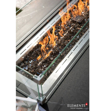 Elementi Plus - Varna Marble Porcelain Fire Table 60"